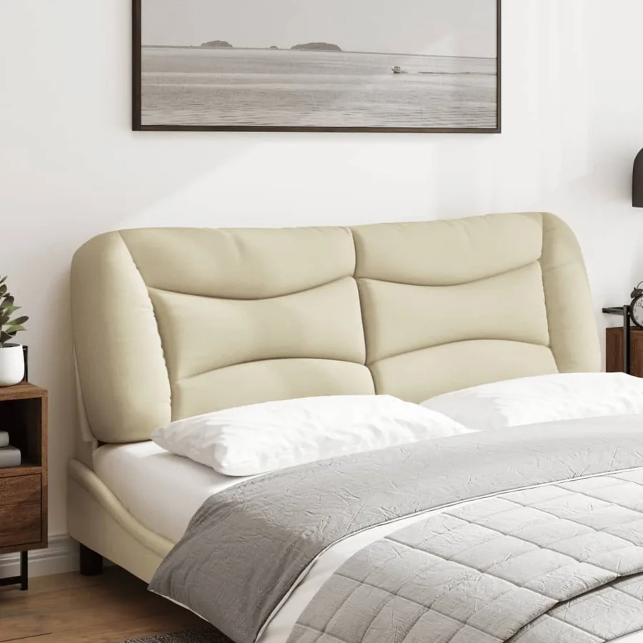 Coussin de tête de lit Hvar crème 160 cm tissu - 3