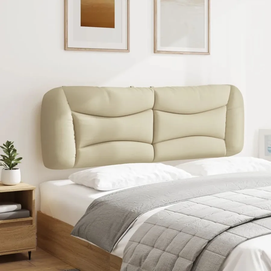 Coussin de tête de lit Hvar crème 160 cm tissu - 4