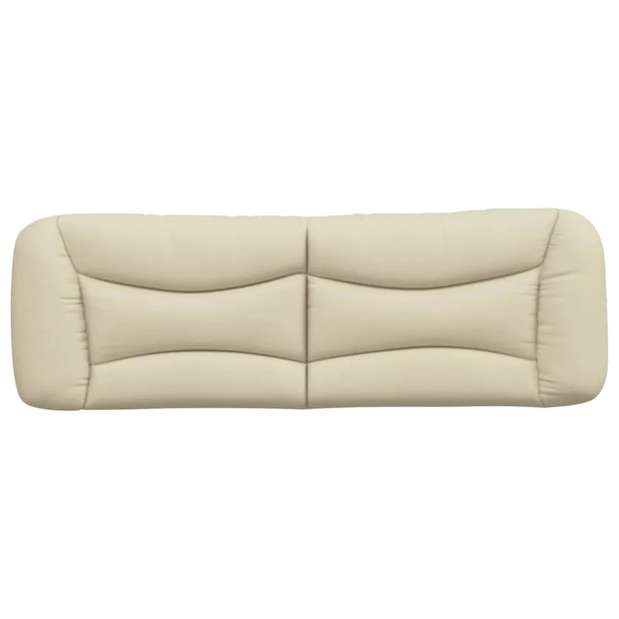 Coussin de tête de lit Hvar crème 160 cm tissu - 5