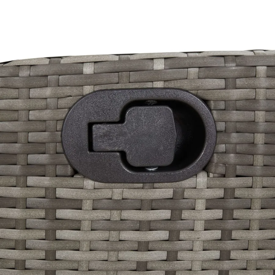 Ensemble à manger de jardin et coussins 7 pcs gris rotin - 7