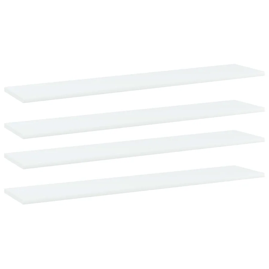 Panneaux de bibliothèque 4 pcs blanc bois d’ingénierie