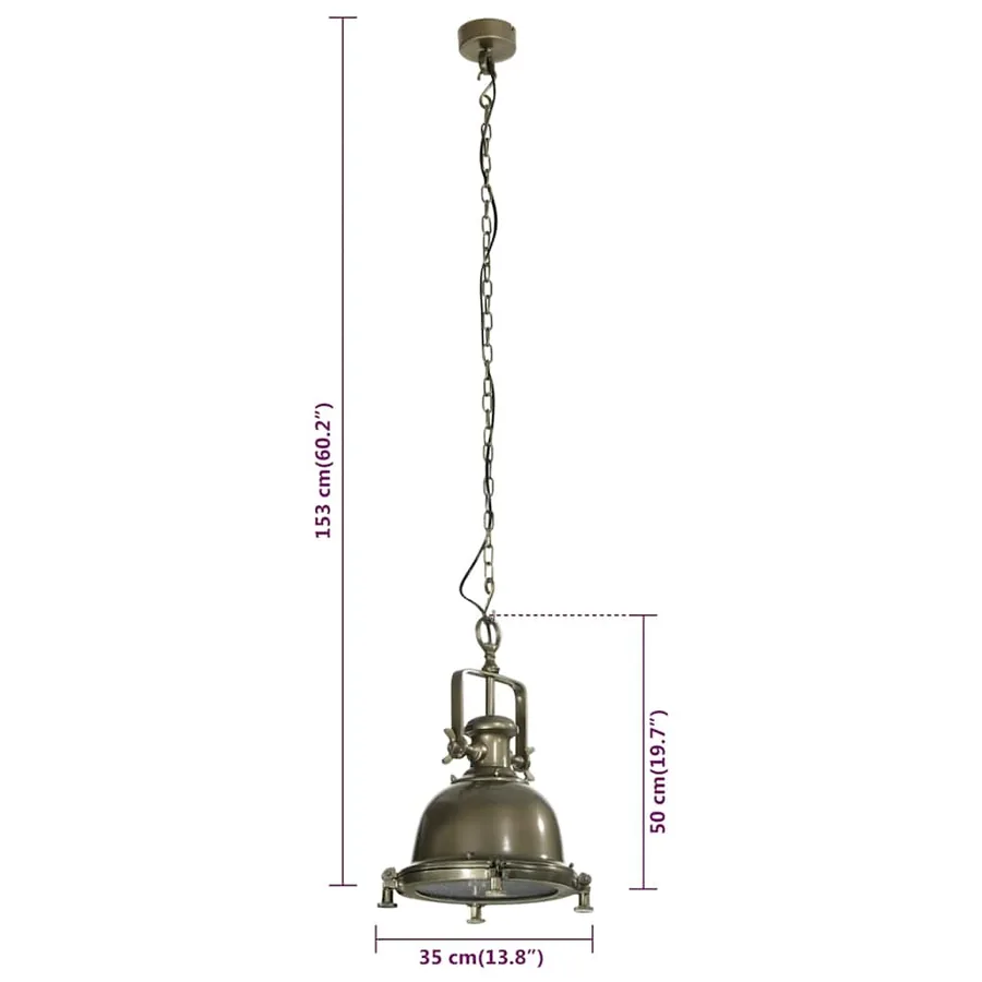 Lampe suspendue 35x35x153 cm aluminium - 9