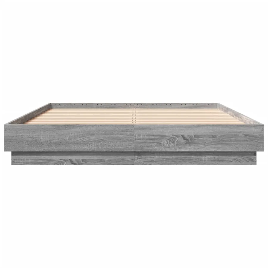 Cadre de lit avec LED sans matelas sonoma gris 150x200 cm - 6
