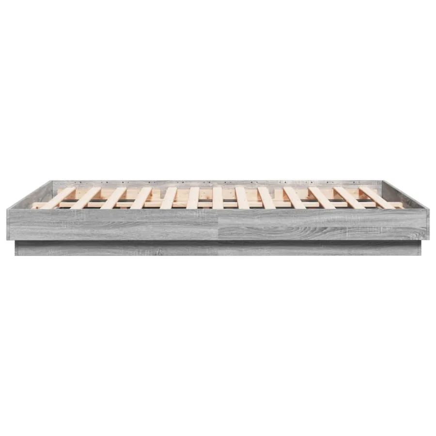 Cadre de lit avec LED sans matelas sonoma gris 150x200 cm - 7