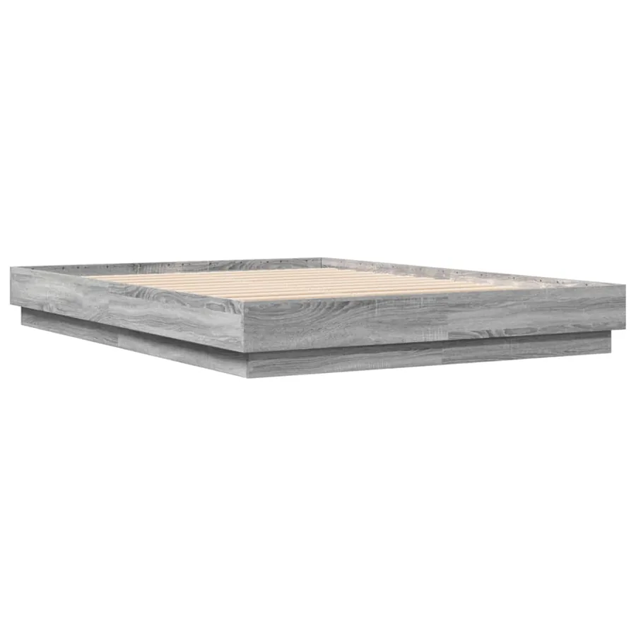 Cadre de lit avec LED sans matelas sonoma gris 150x200 cm - 8