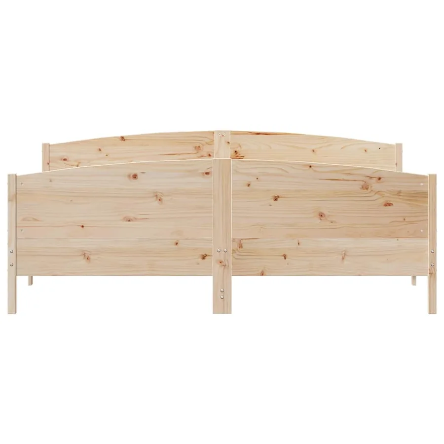 Cadre de lit sans matelas 180x200 cm bois massif de pin - 4