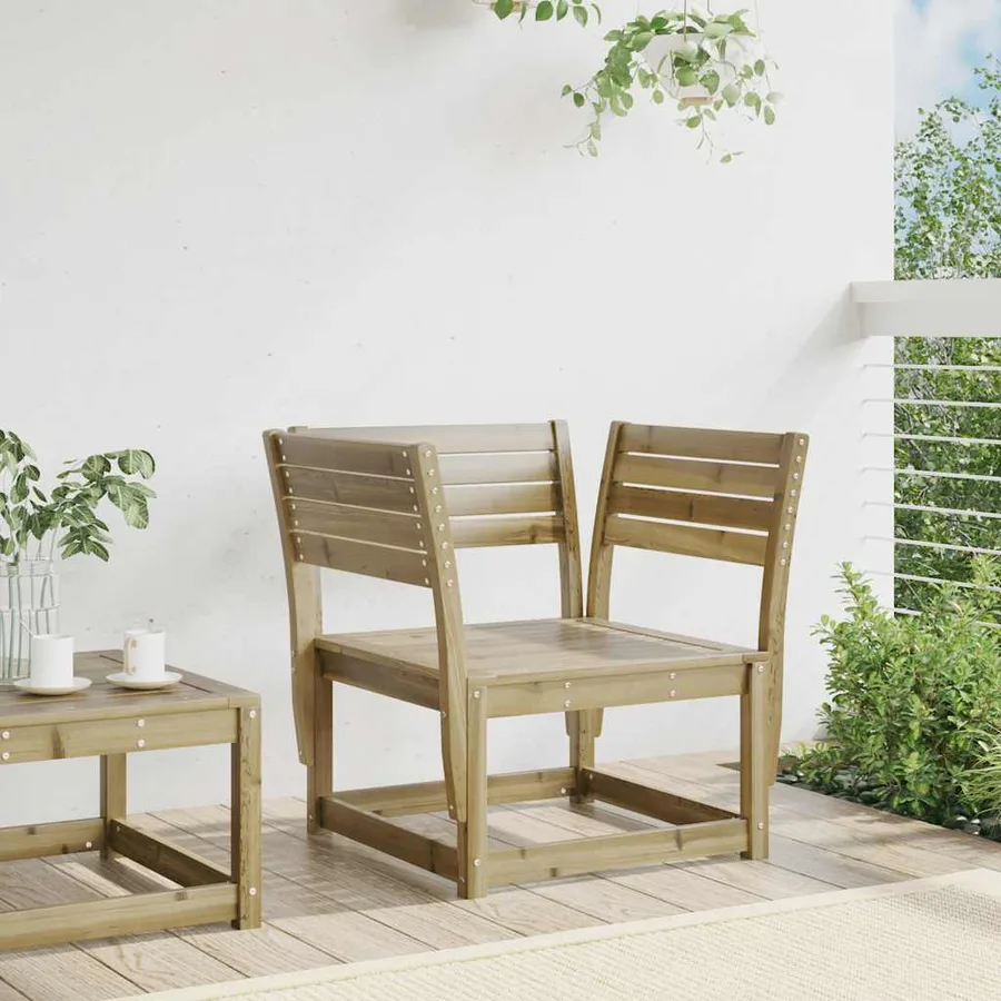 Chaise de jardin bois de pin imprégné - 3