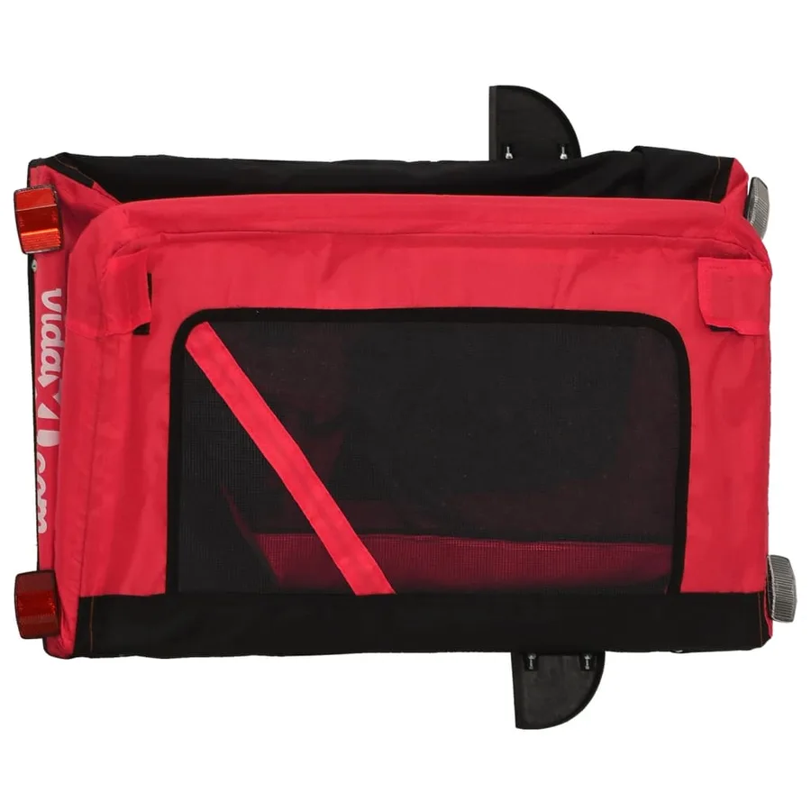 Remorque de vélo pour animaux de compagnie rouge et noir - 10