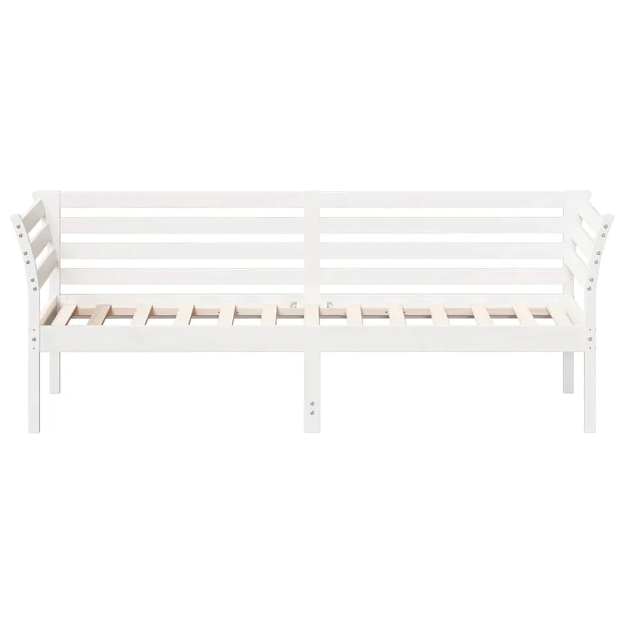 Lit de jour sans matelas blanc 90x190 cm bois de pin massif - 4