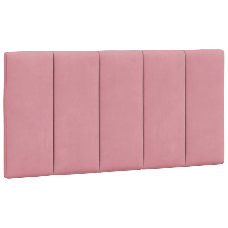 Coussin de tête de lit Hanko rose 100 cm velours - 2