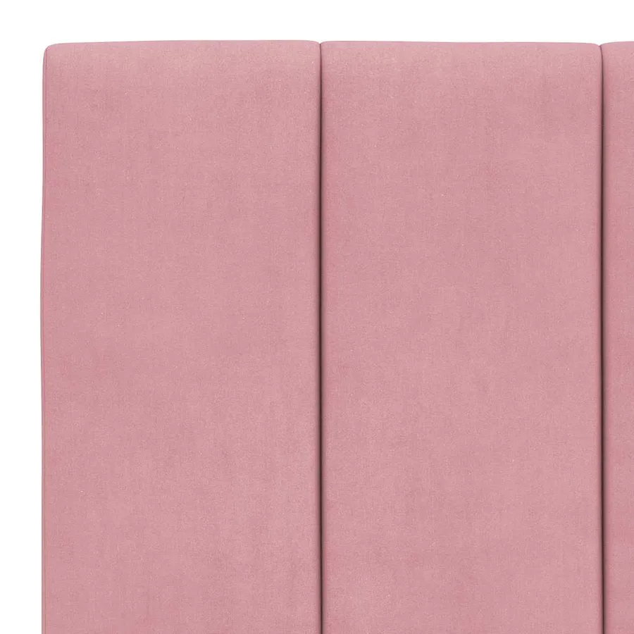 Coussin de tête de lit Hanko rose 100 cm velours - 8