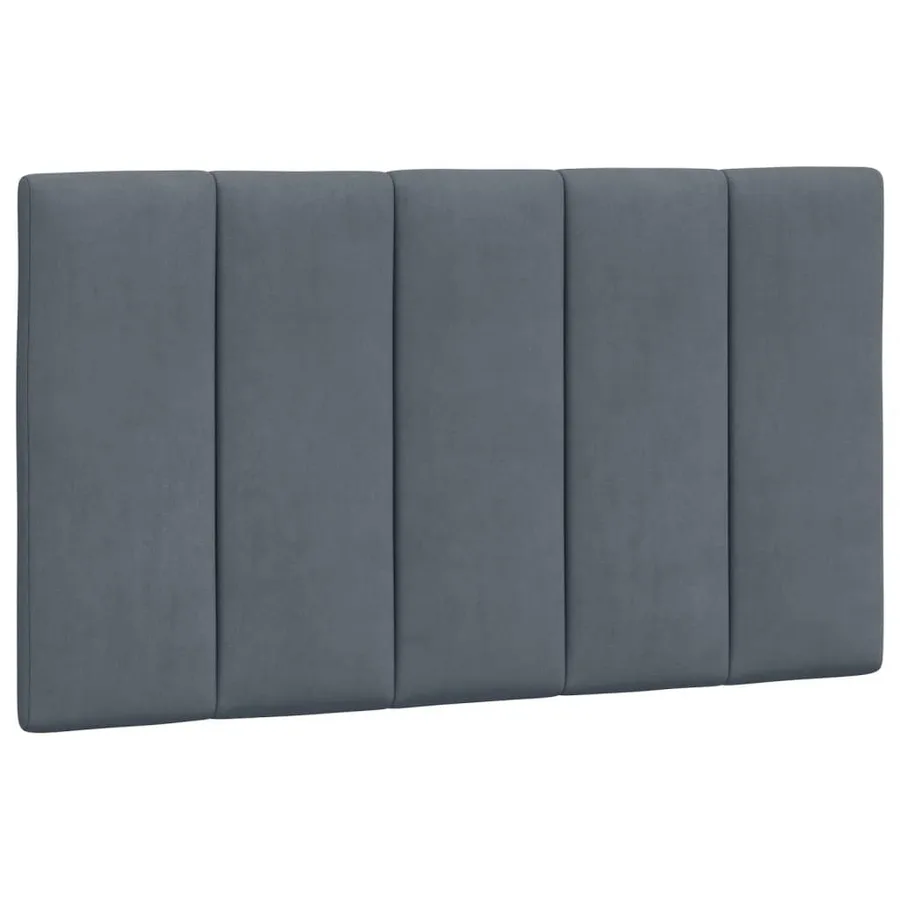 Lit avec matelas Hanko gris foncé 80x200 cm velours - 5