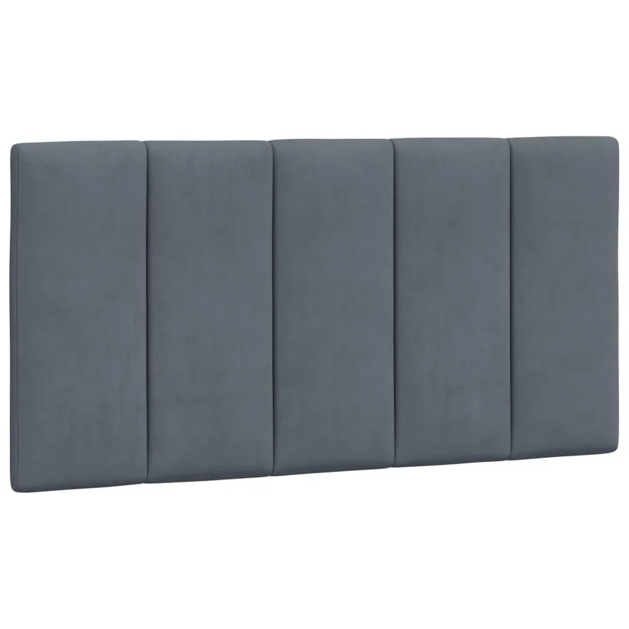 Coussin de tête de lit Hanko gris foncé 100 cm velours - 2