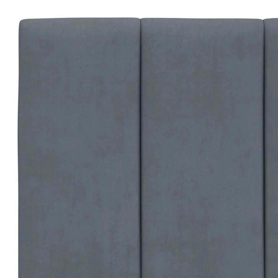 Coussin de tête de lit Hanko gris foncé 100 cm velours - 8