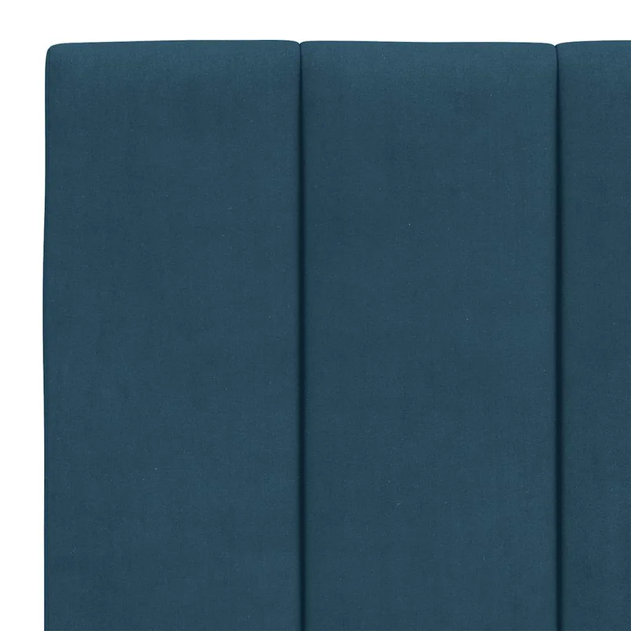 Cadre de lit avec LED sans matelas Hanko bleu 140x200 cm velours - 11