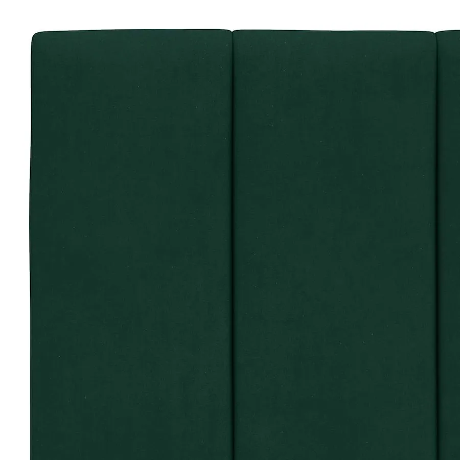 Cadre de lit avec LED sans matelas Hanko vert foncé 100x200cm velours - 11