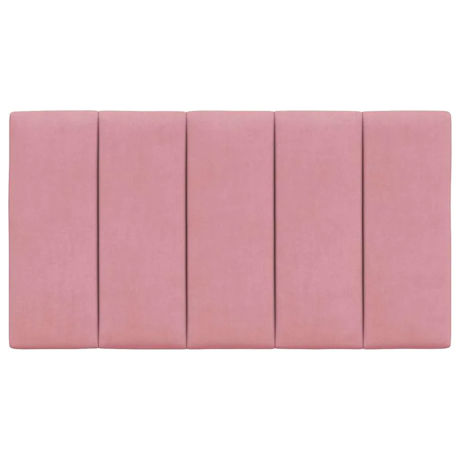 Coussin de tête de lit Hanko rose 80 cm velours - 5