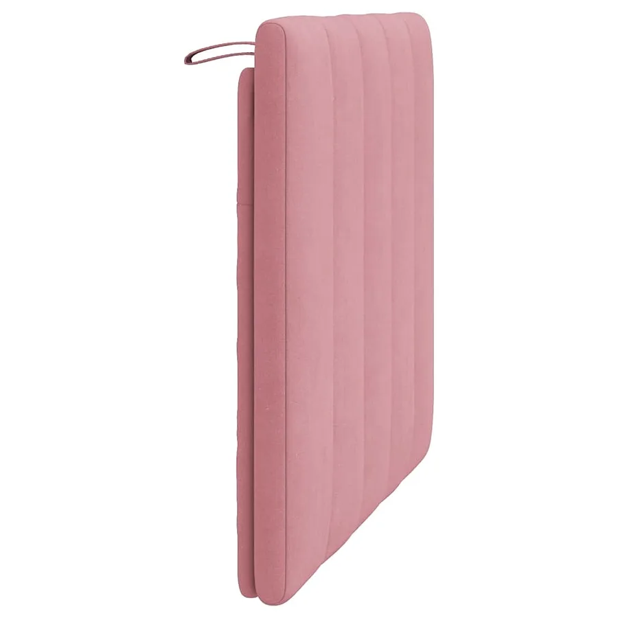 Coussin de tête de lit Hanko rose 80 cm velours - 6