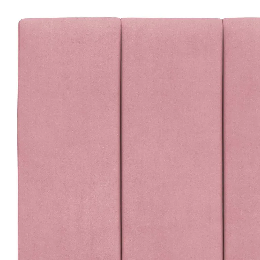 Coussin de tête de lit Hanko rose 80 cm velours - 8