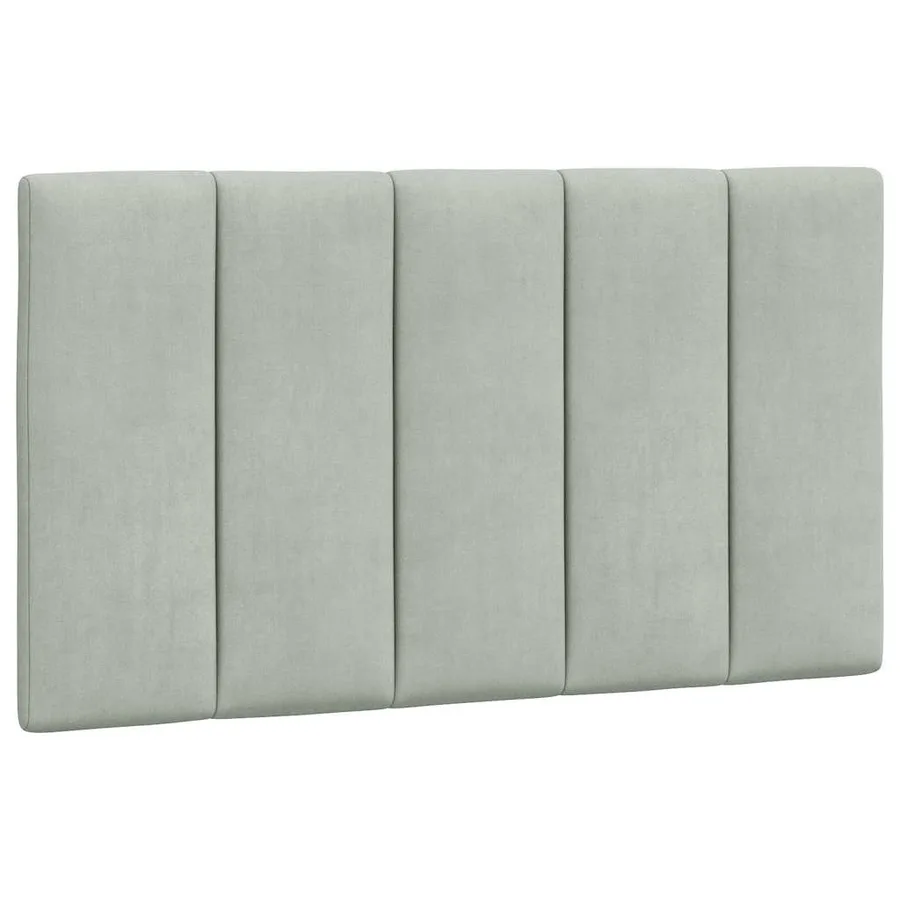 Cadre de lit sans matelas Hanko gris clair 90x200 cm velours - 8