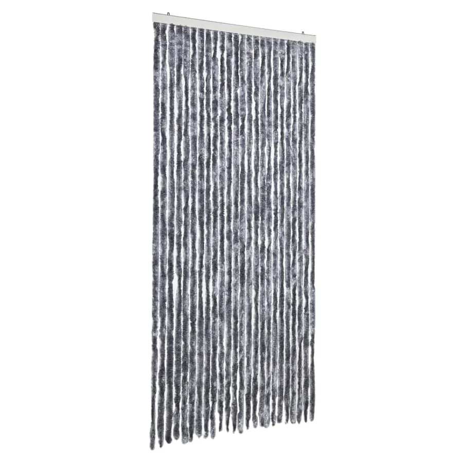 Rideau anti-mouches argenté 100x200 cm chenille - 2