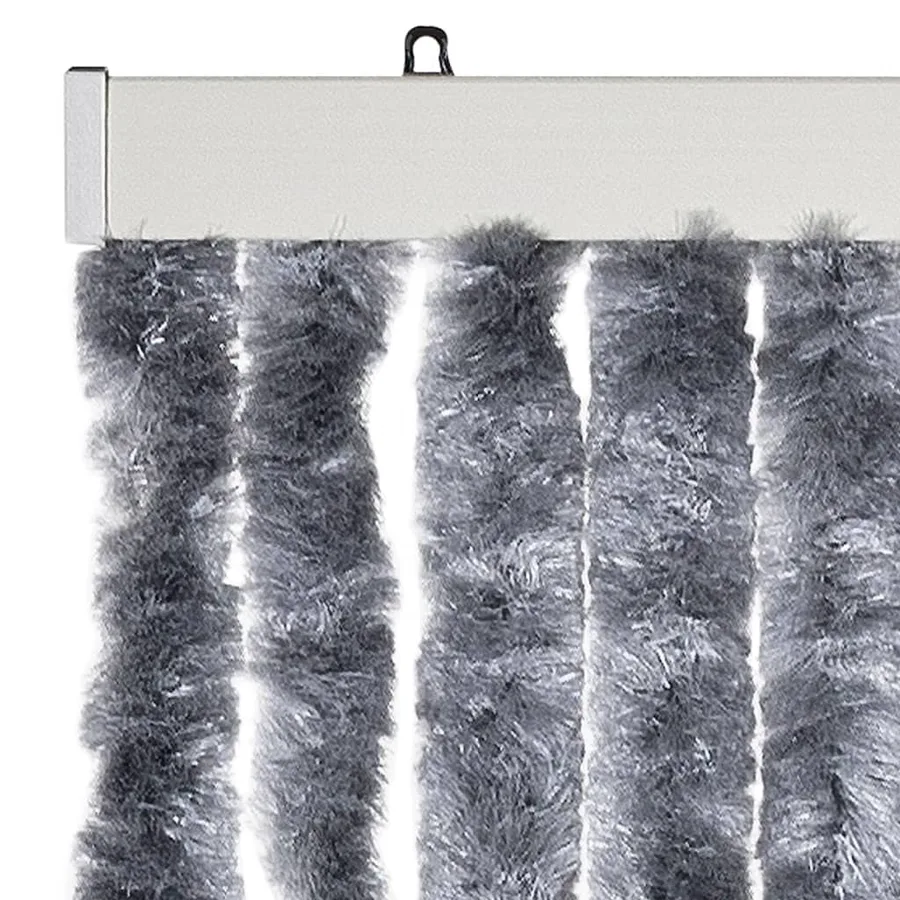 Rideau anti-mouches argenté 100x200 cm chenille - 4