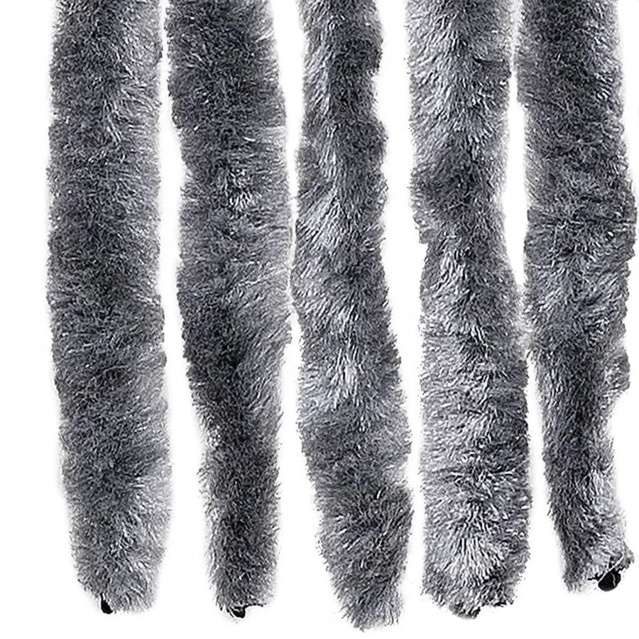 Rideau anti-mouches argenté 100x200 cm chenille - 6