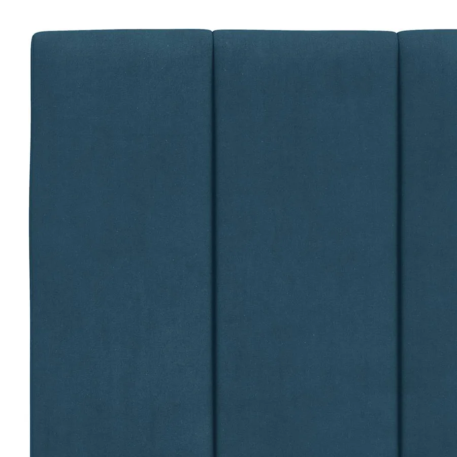Cadre de lit sans matelas Hanko bleu 180x200 cm velours - 10