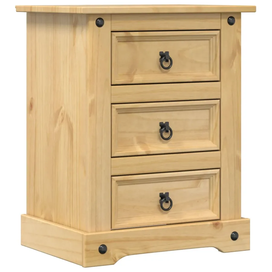Table de chevet Corona 53x39x66 cm bois de pin massif - 2