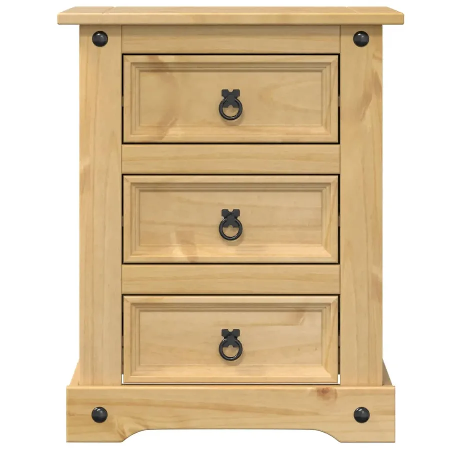 Table de chevet Corona 53x39x66 cm bois de pin massif - 4