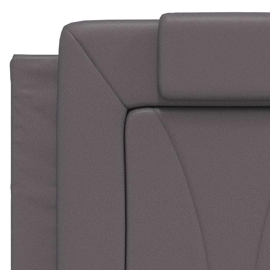 Cadre de lit Viana sans matelas gris 120x200 cm similicuir - 9