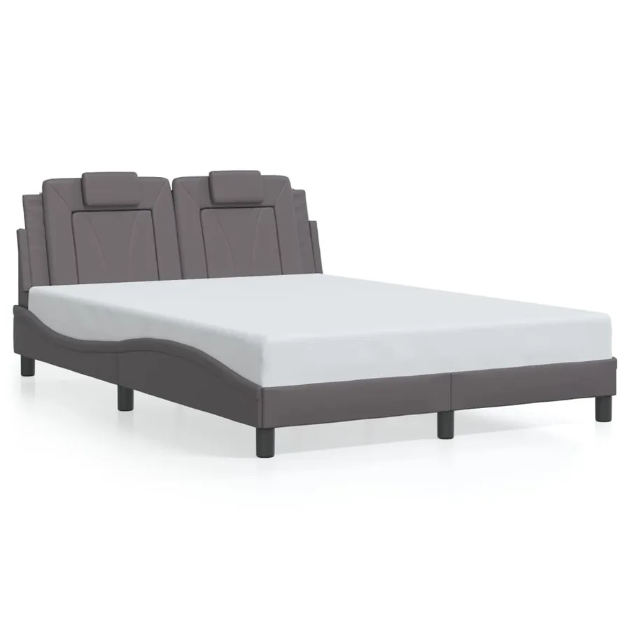 Cadre de lit Viana avec LED sans matelas gris 120x200 cm - 5