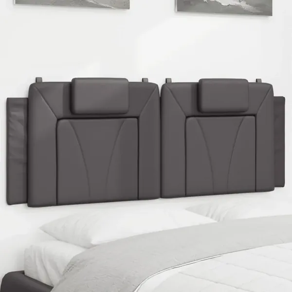 Coussin de tête de lit Viana gris 120 cm similicuir