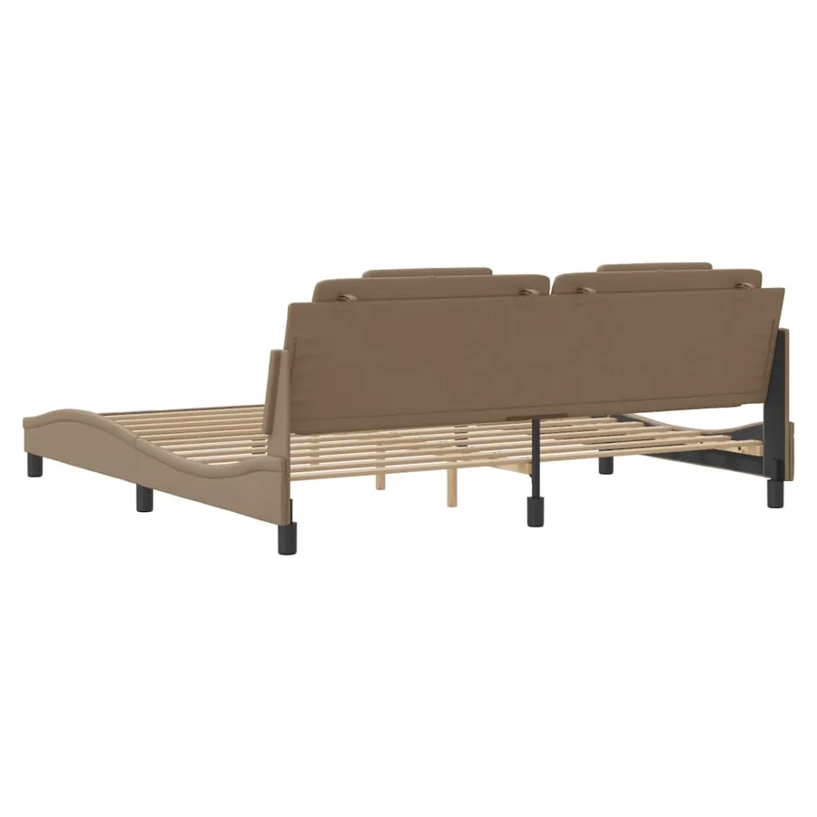 Cadre de lit Viana avec LED sans matelas cappuccino 200x200 cm - 10