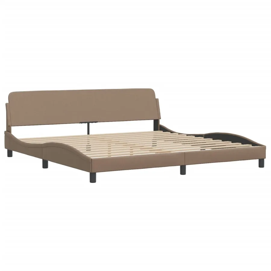 Cadre de lit Viana avec LED sans matelas cappuccino 200x200 cm - 8