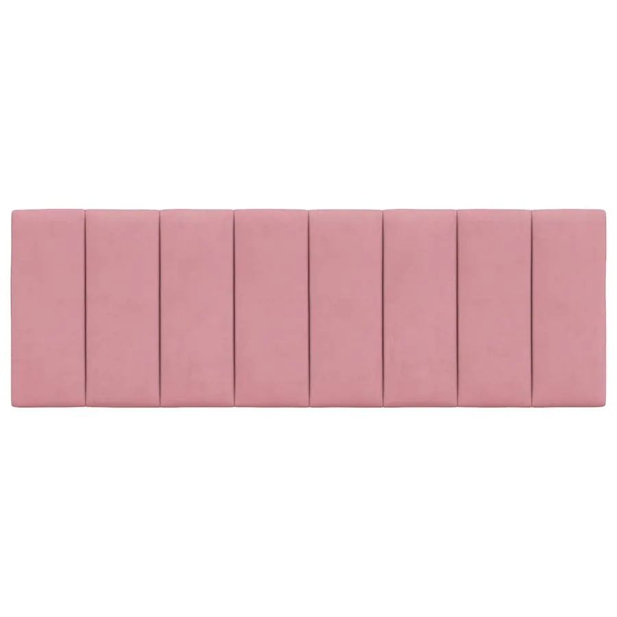 Coussin de tête de lit Hanko rose 140 cm velours - 5