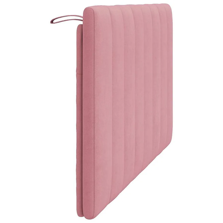 Coussin de tête de lit Hanko rose 140 cm velours - 6