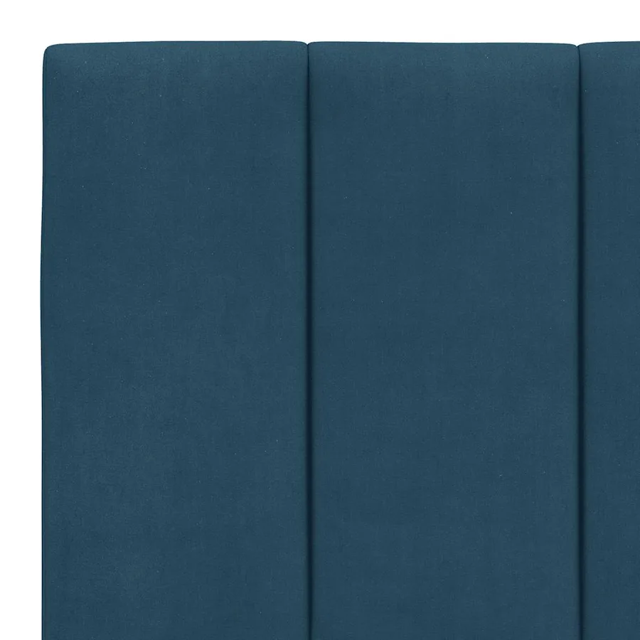 Cadre de lit avec LED sans matelas Hanko bleu 160x200 cm velours - 11
