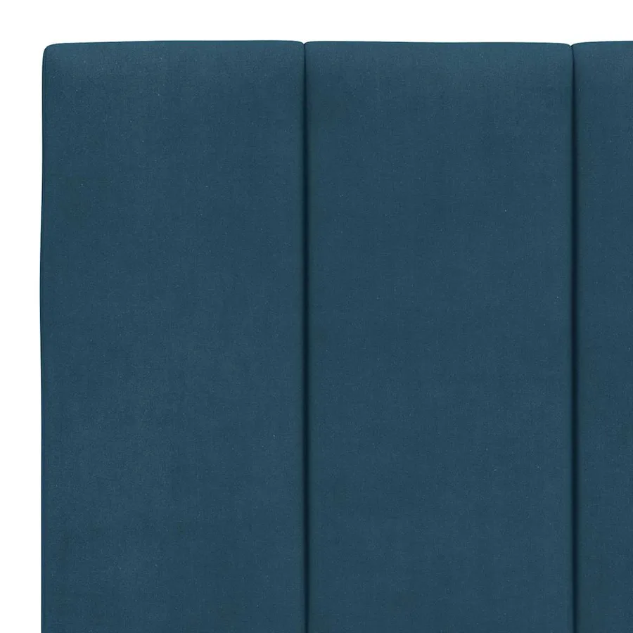 Cadre de lit sans matelas Hanko bleu 160x200 cm velours - 10