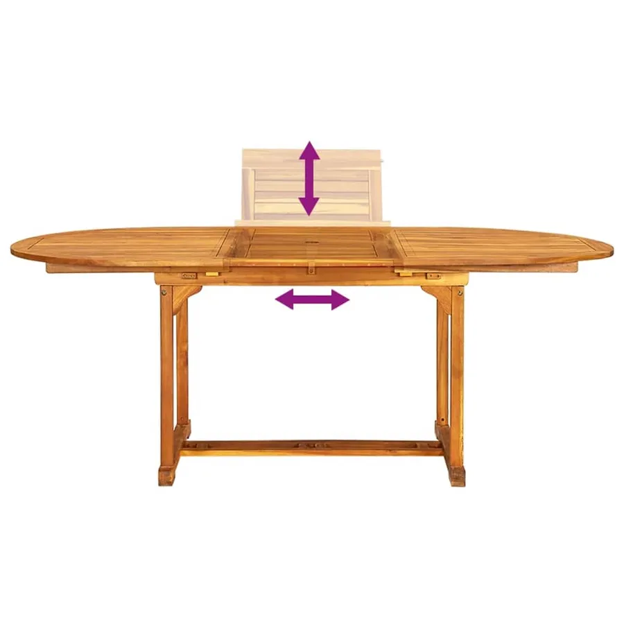Ensemble à manger d'extérieur 7 pcs Bois d'acacia solide - 10
