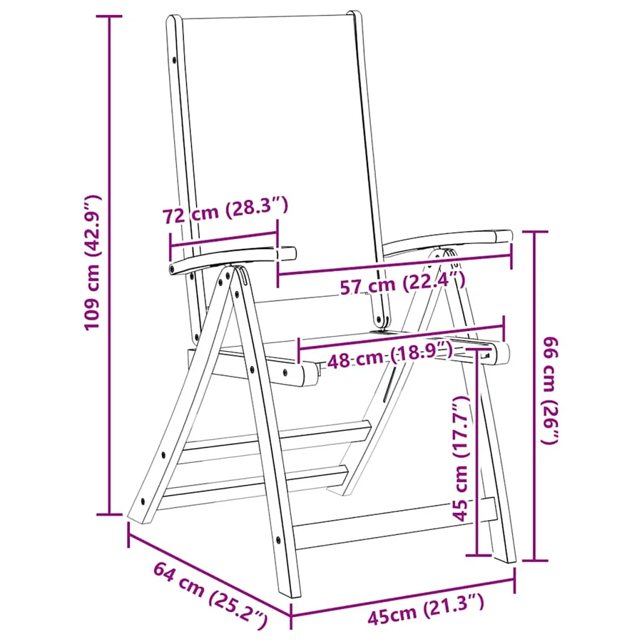 Ensemble à manger d'extérieur 7 pcs Bois d'acacia solide - 14
