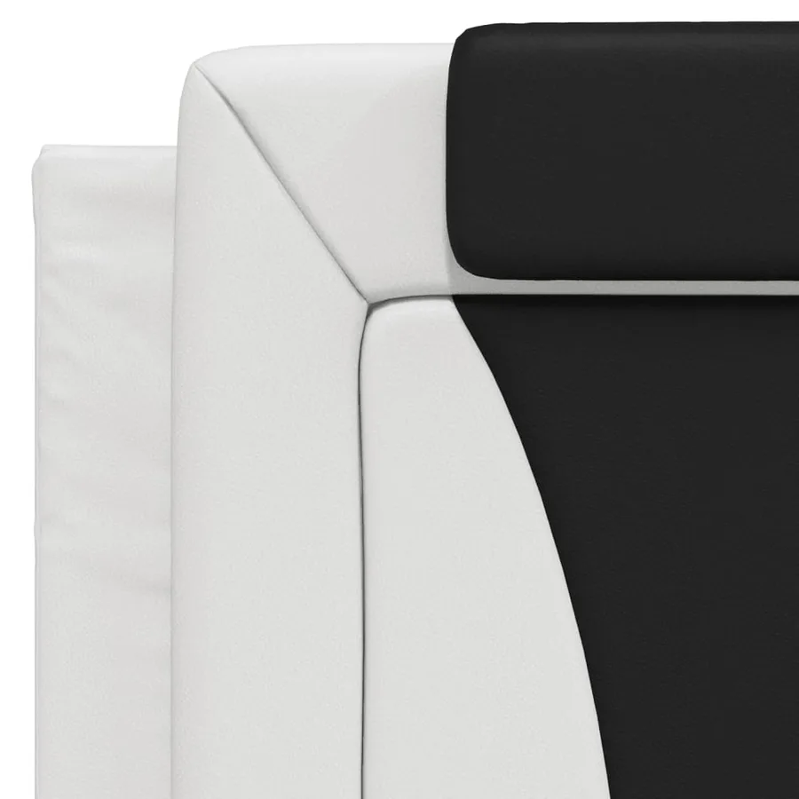Cadre de lit Viana avec LED sans matelas blanc et noir 100x200 cm - 11