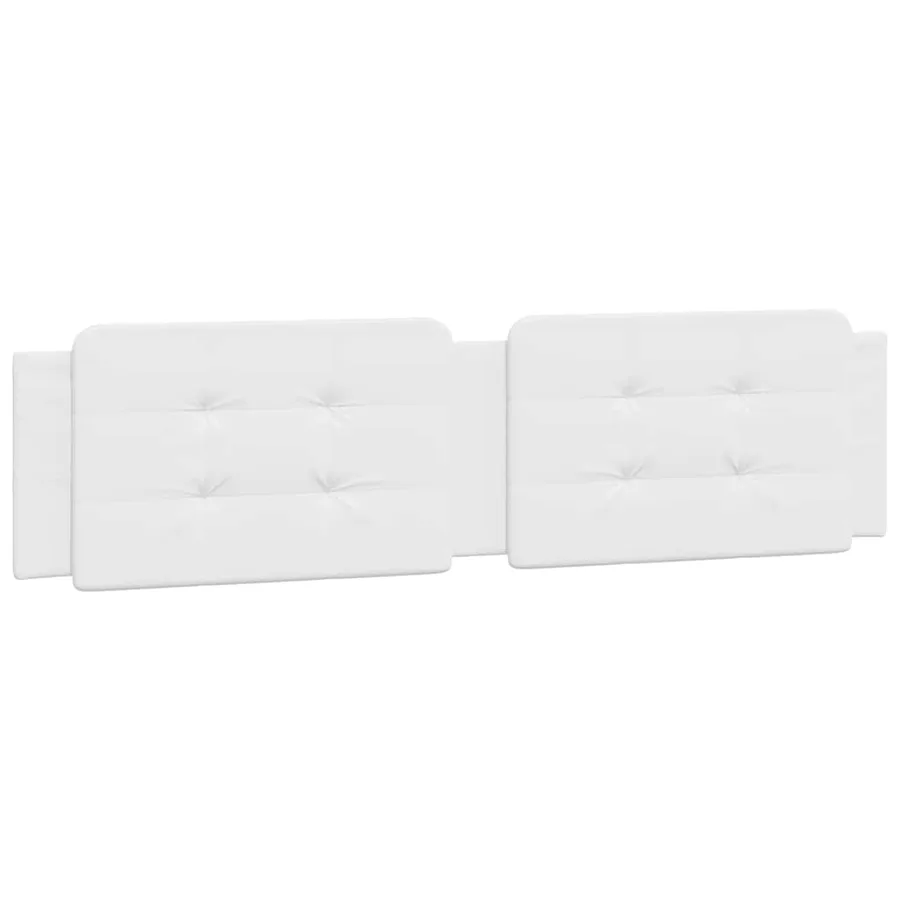 Cadre de lit sans matelas Zadar blanc 200x200 cm similicuir - 8