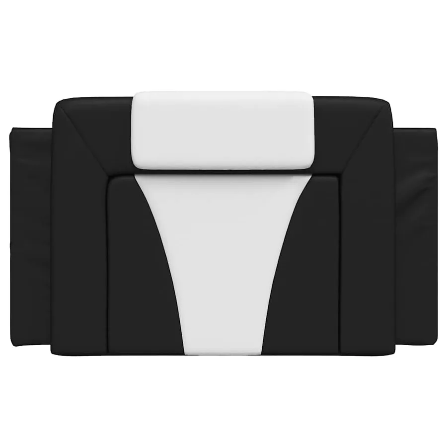 Coussin de tête de lit Viana noir et blanc 80 cm similicuir - 5