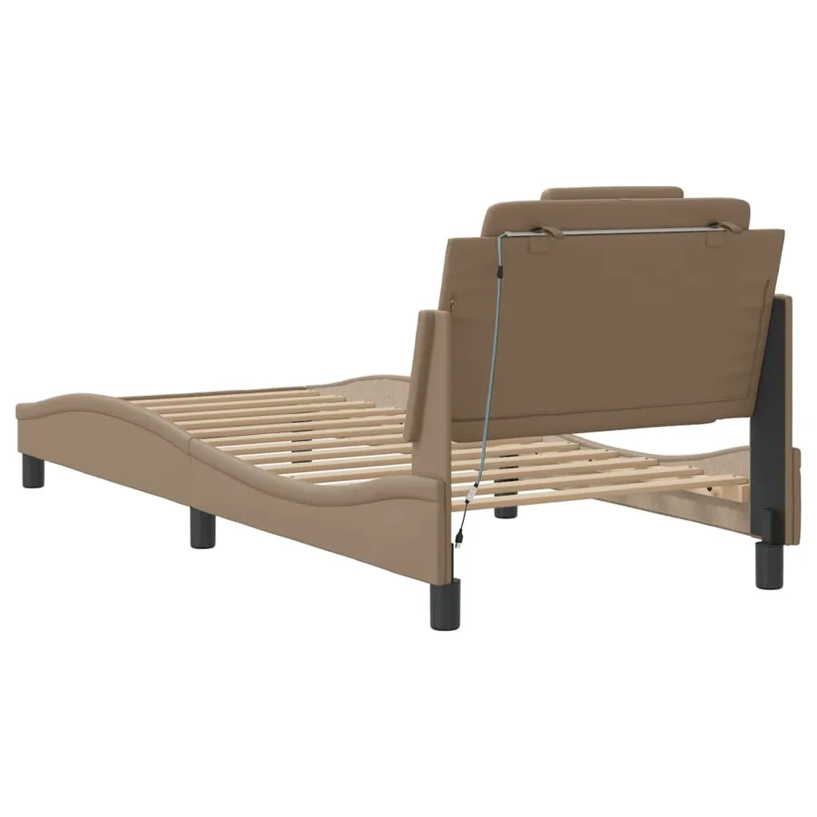 Cadre de lit Viana avec LED sans matelas cappuccino 80x200 cm - 10