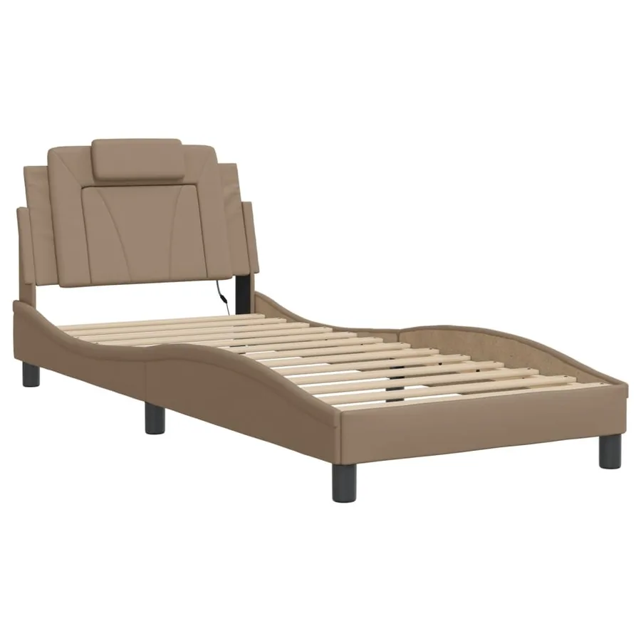 Cadre de lit Viana avec LED sans matelas cappuccino 80x200 cm - 3