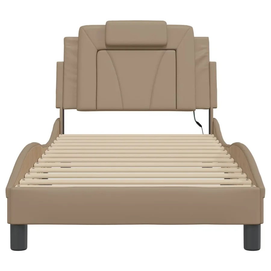 Cadre de lit Viana avec LED sans matelas cappuccino 80x200 cm - 6