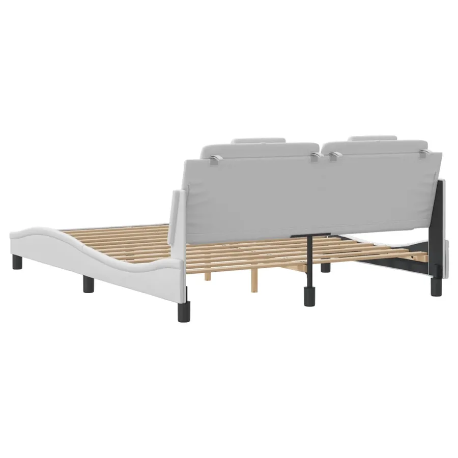 Cadre de lit Viana avec LED sans matelas blanc 160x200 cm - 10
