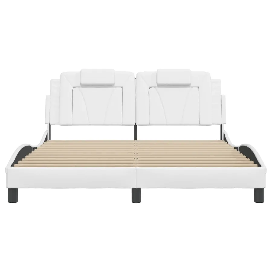 Cadre de lit Viana avec LED sans matelas blanc 160x200 cm - 6