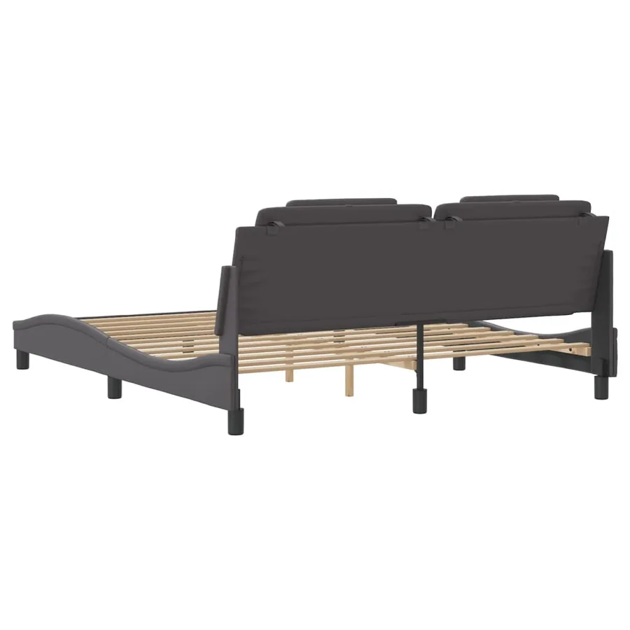 Cadre de lit Viana avec LED sans matelas gris 180x200 cm - 10